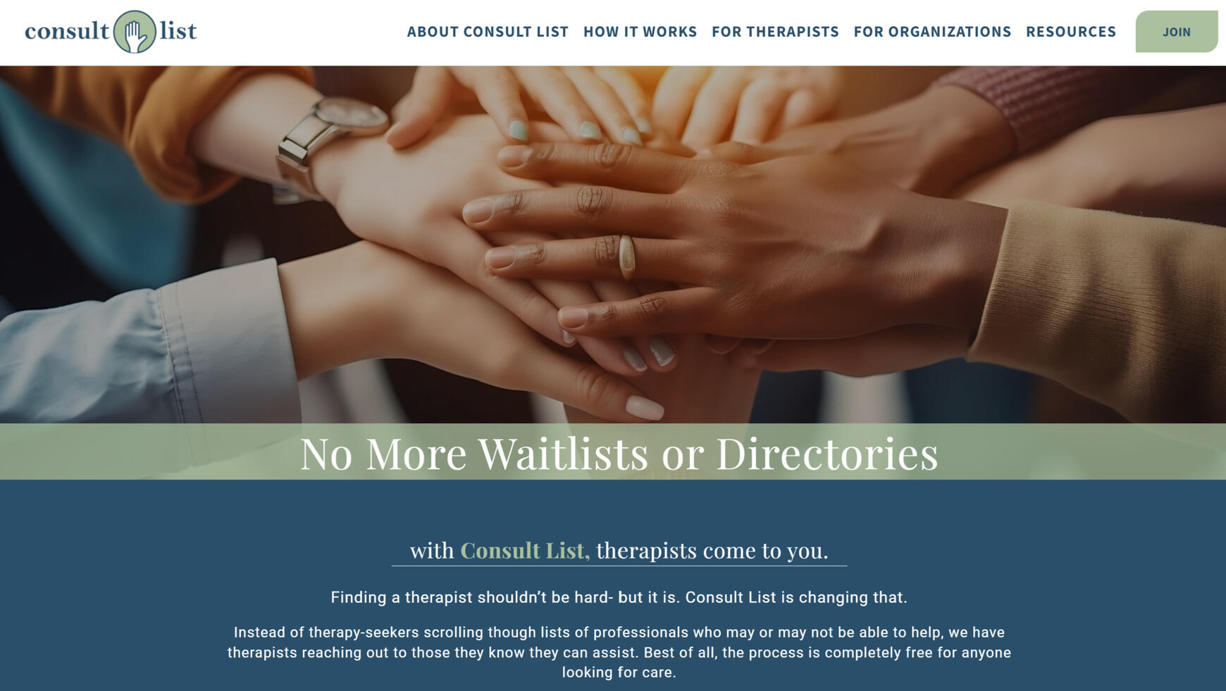Consult List website